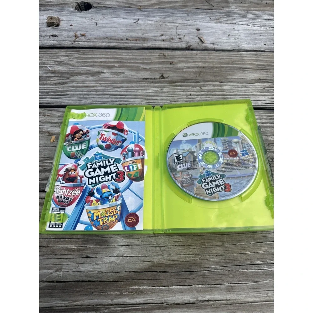 Hasbro Family Game Night 3 Xbox 360 Video Game Complete With Manual